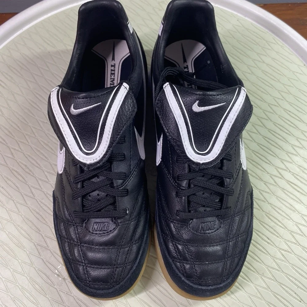 Nike Tiempo Mystic 3‎ IC Mens Black&White Soccer Sneakers Shoes Cleats Sz.6 NWB